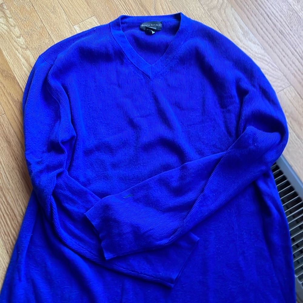 blue banana republic men’s cashmere sweater